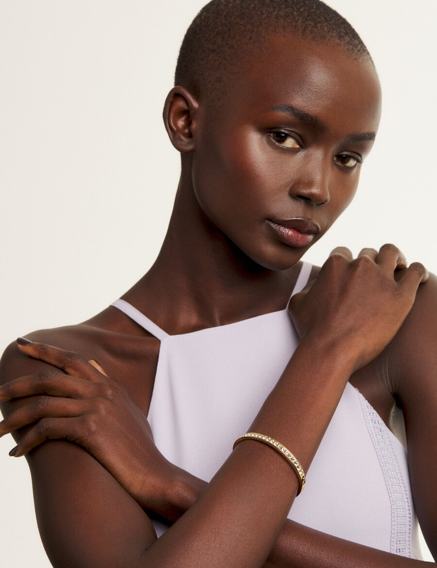 clemara - crystal gångjärnsarmband