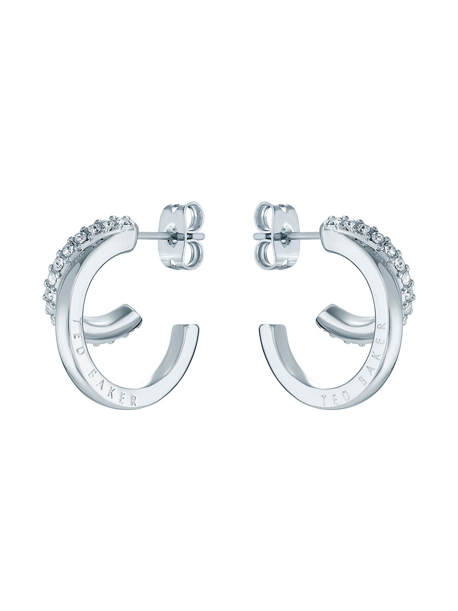 helias - crystal double hoop Örhängen