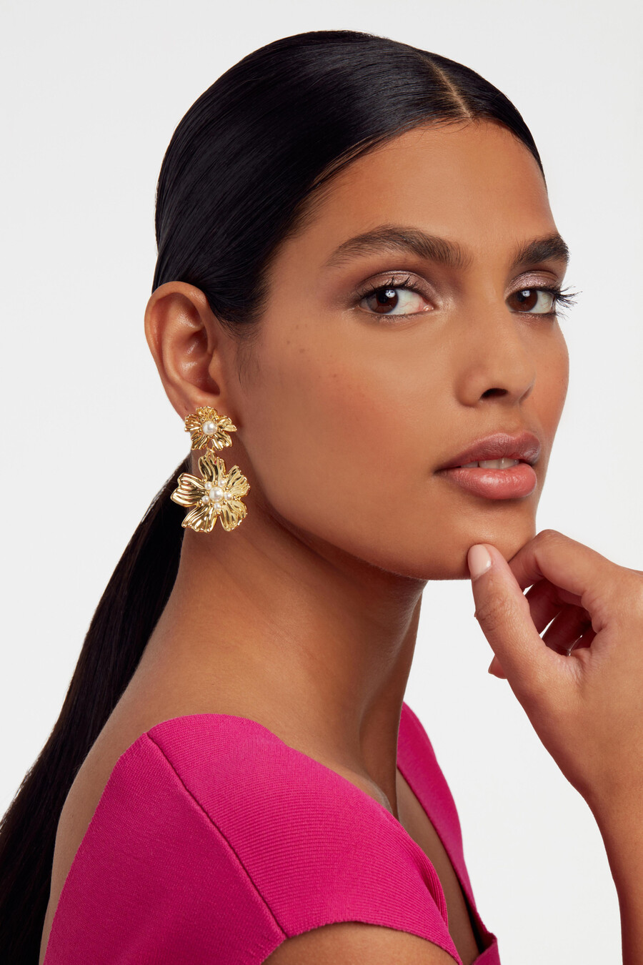 petaria - flower statement drop örhängen