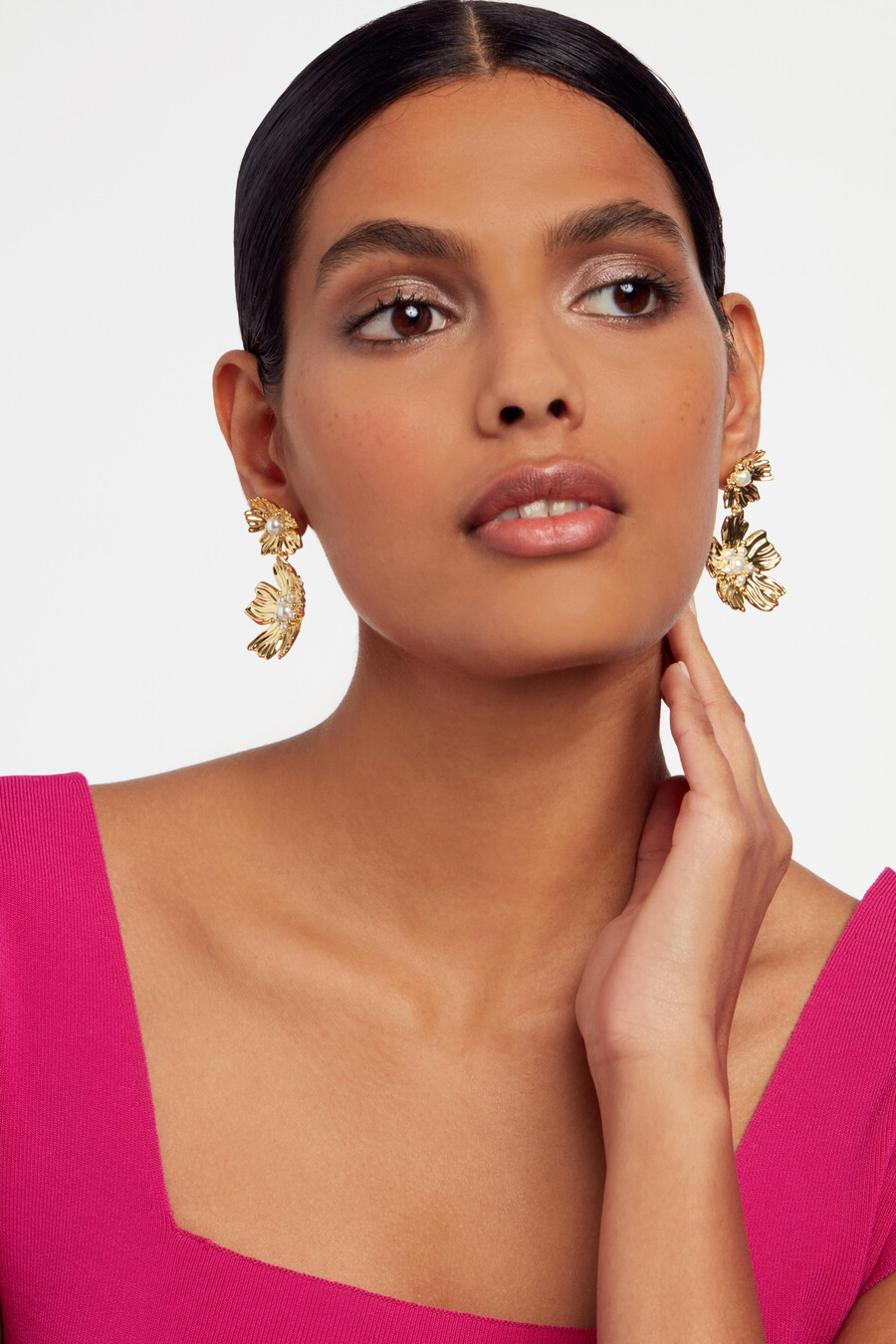 petaria - flower statement drop örhängen