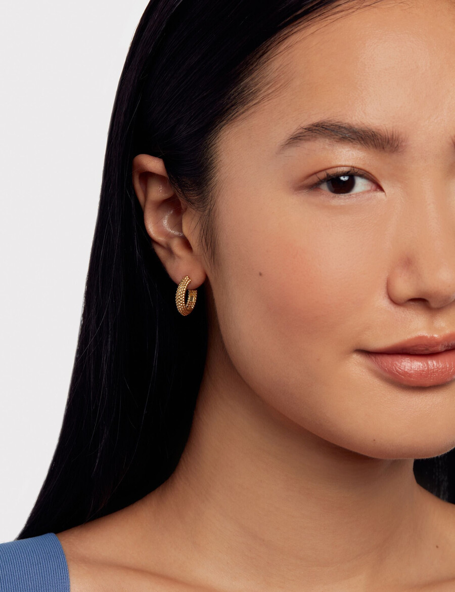 dotetta - dotted texture hoop Örhängen