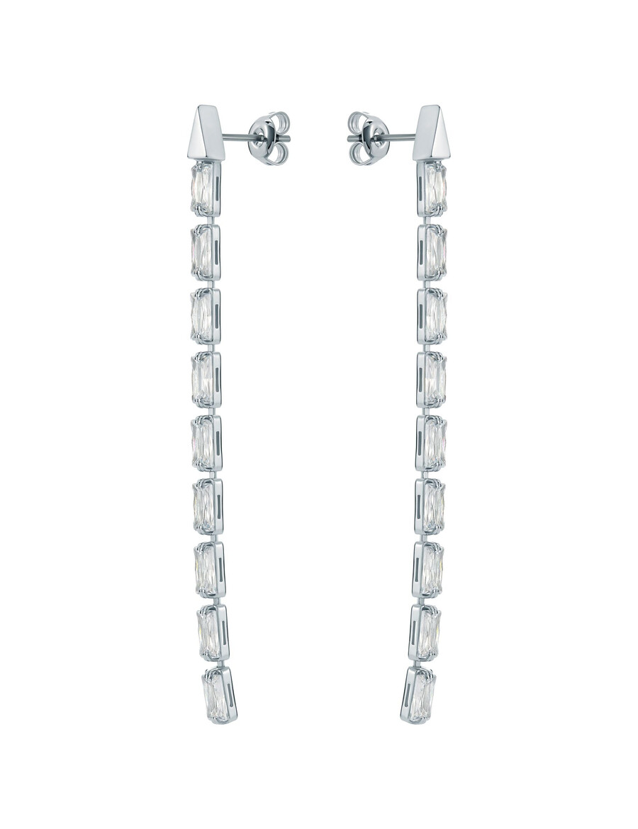isalie - baguette crystal long drop Örhängen