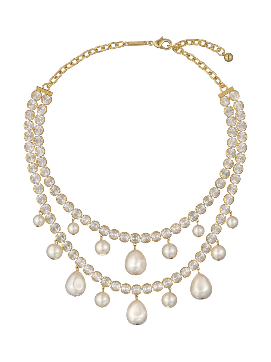 divinaa pearl crystal statement halsband