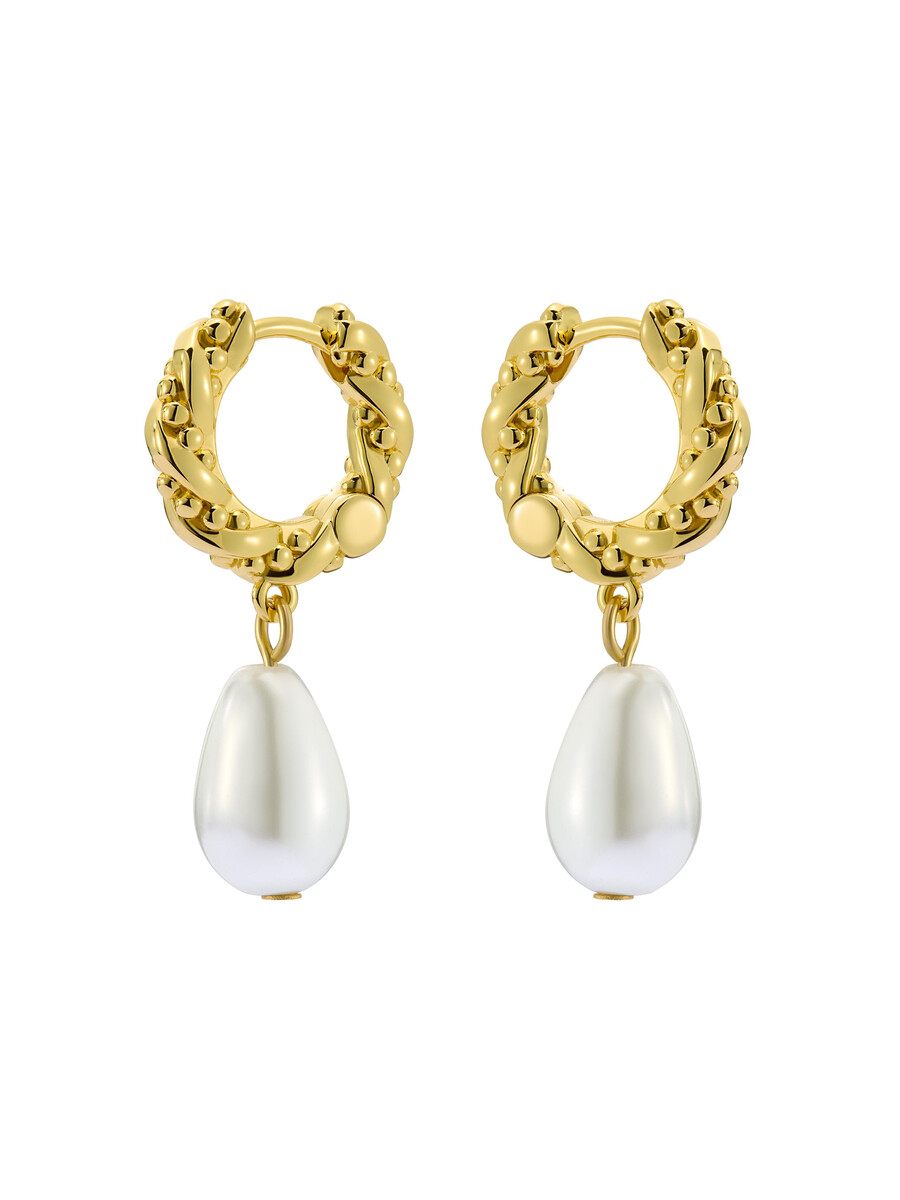 tilly - twisted pearl drop Örhängen