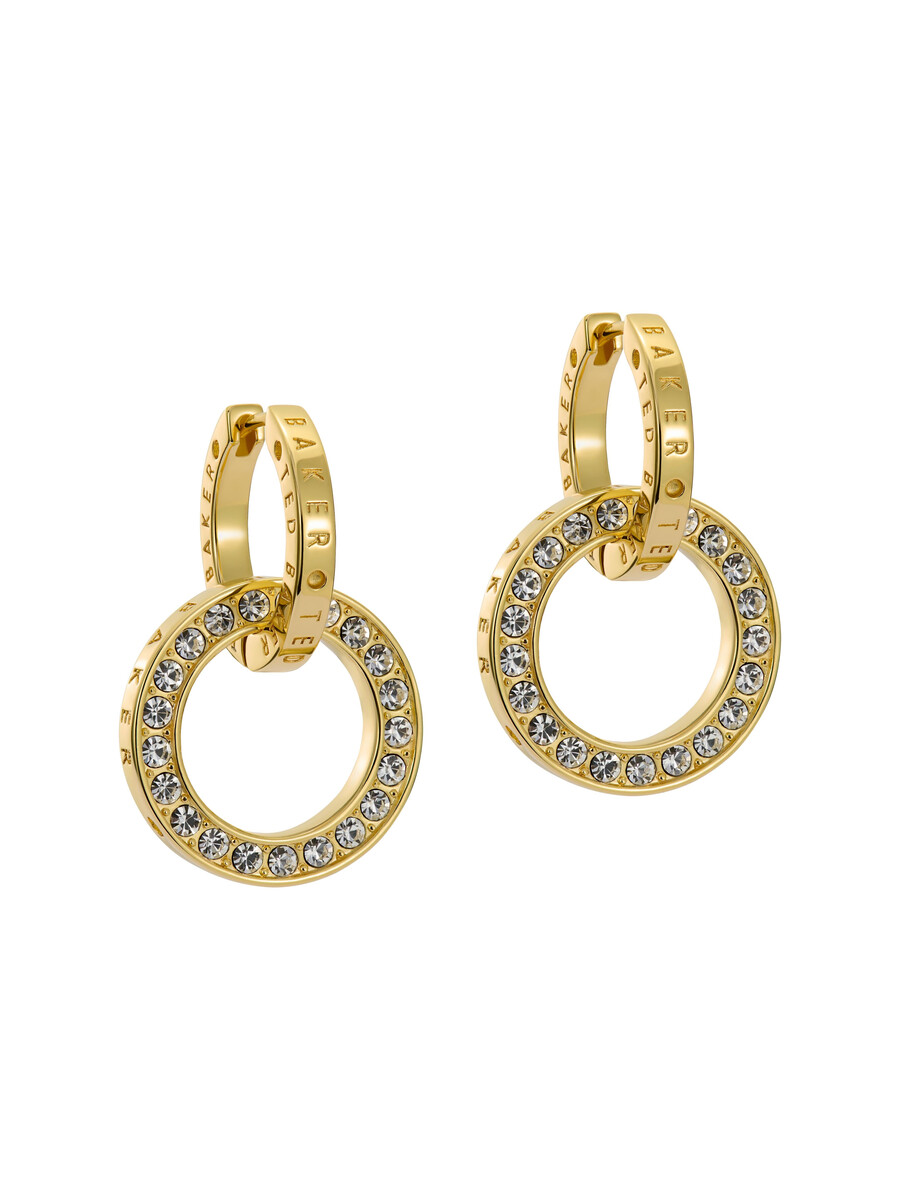 lina - double link crystal drop örhängen