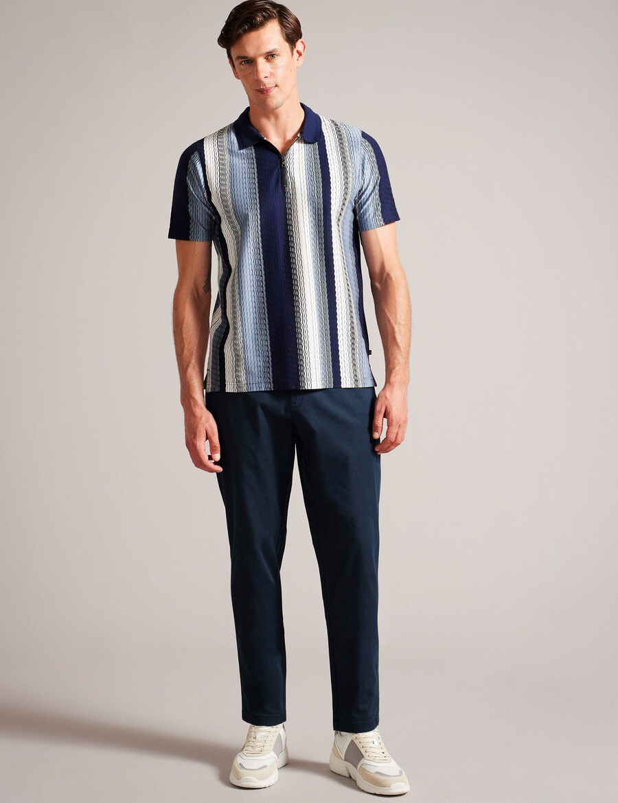 haybrn - regular fit textured chino-byxa