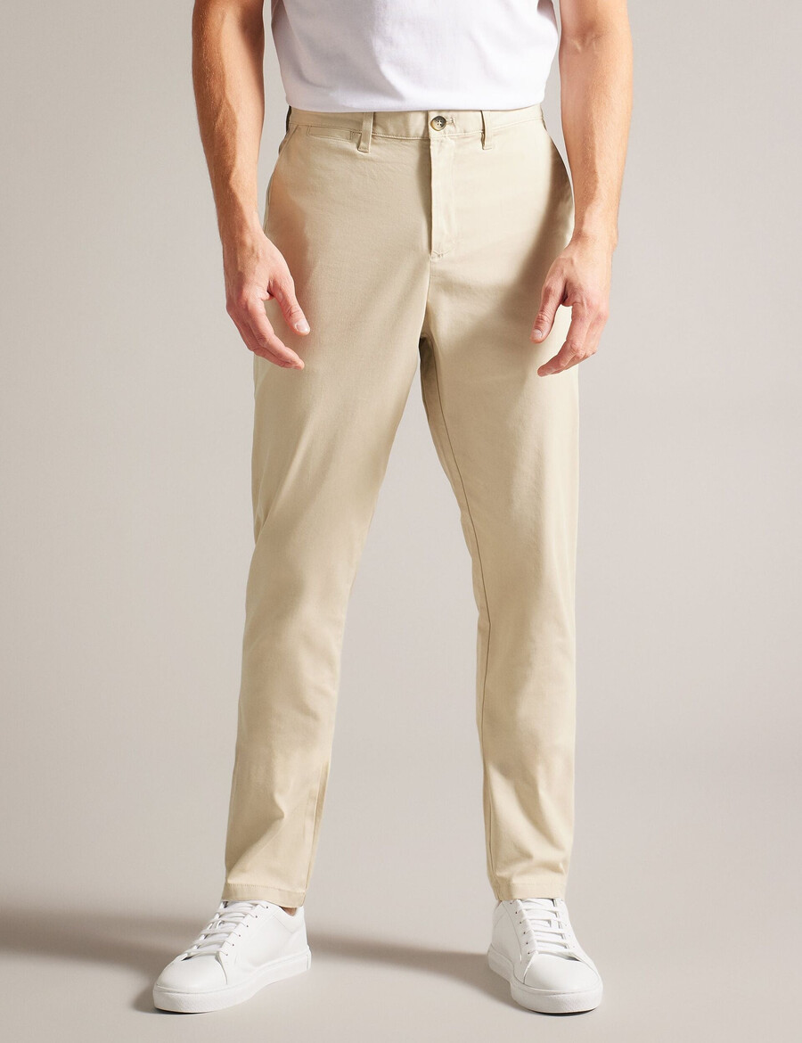 haybrn - regular fit textured chino-byxa