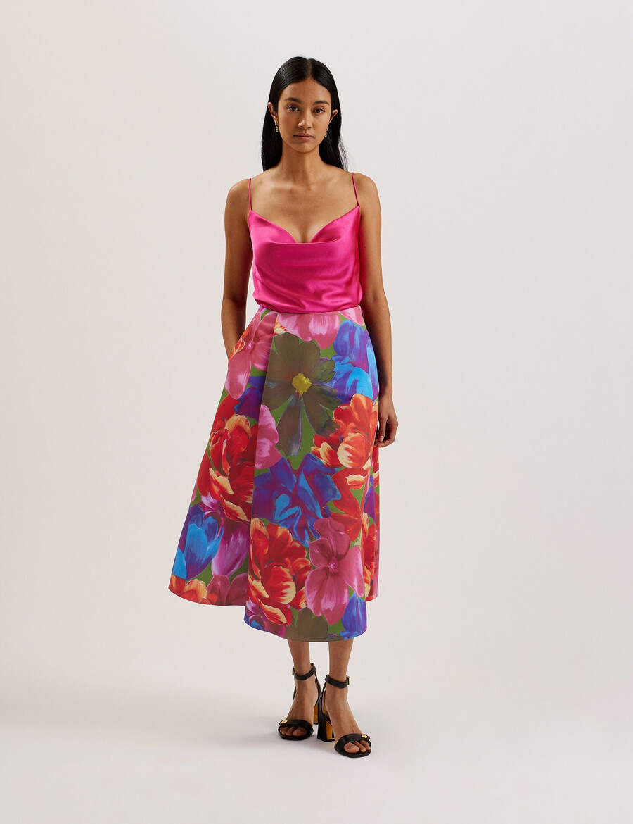 joralee - tryckt omlott midikjol