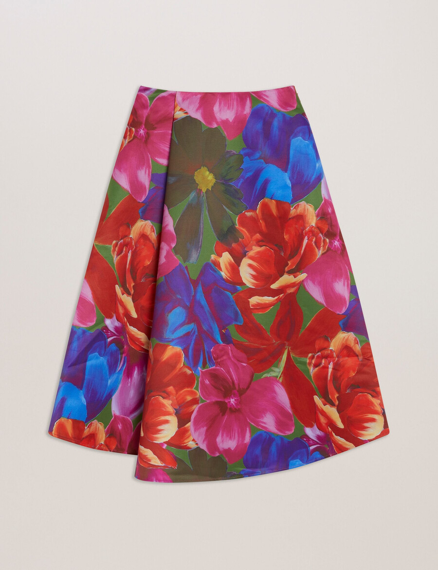 joralee - tryckt omlott midikjol