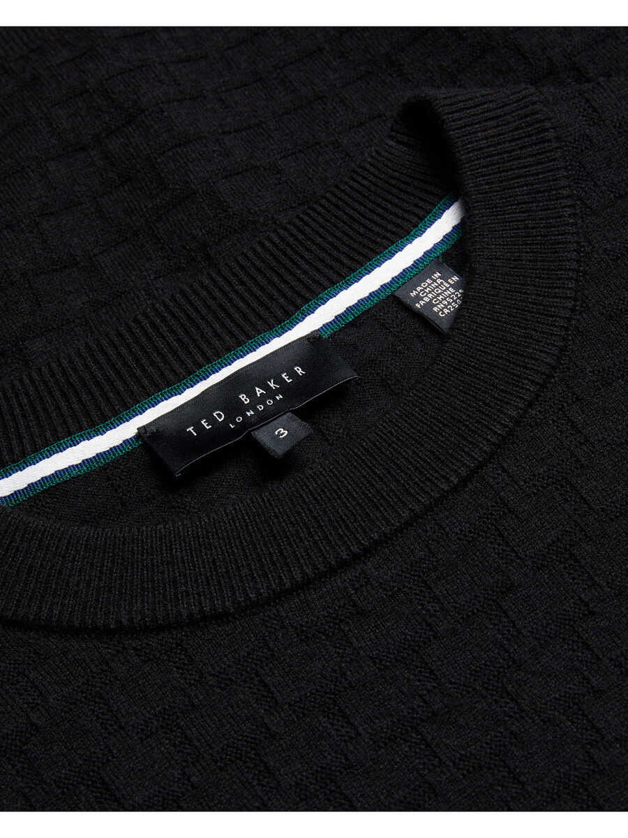 loung - t-stickad tröja med rund hals