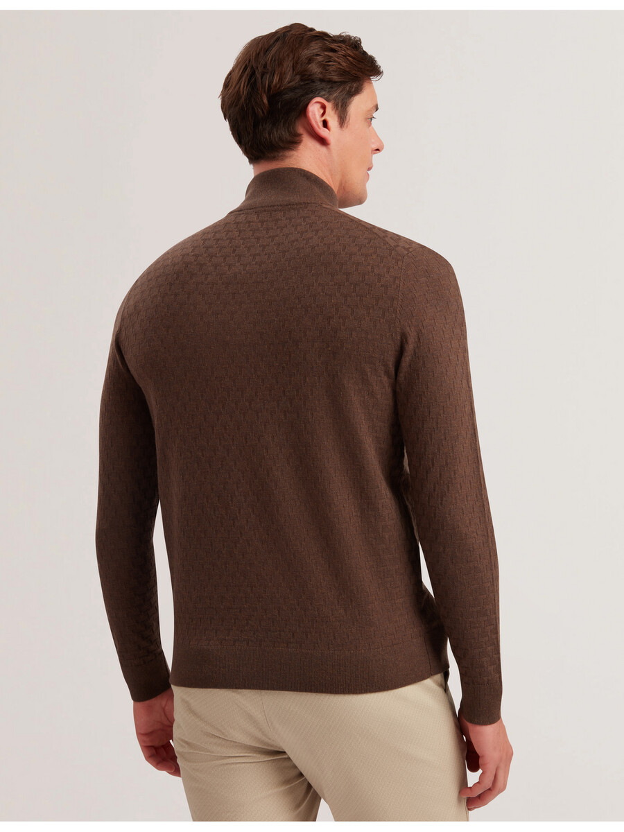 kurnle - t knit half zip funnel neck jumper