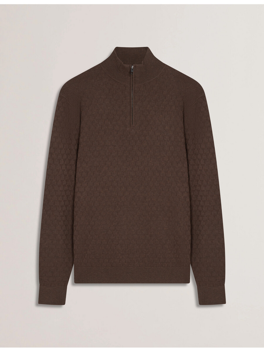 kurnle - t knit half zip funnel neck jumper