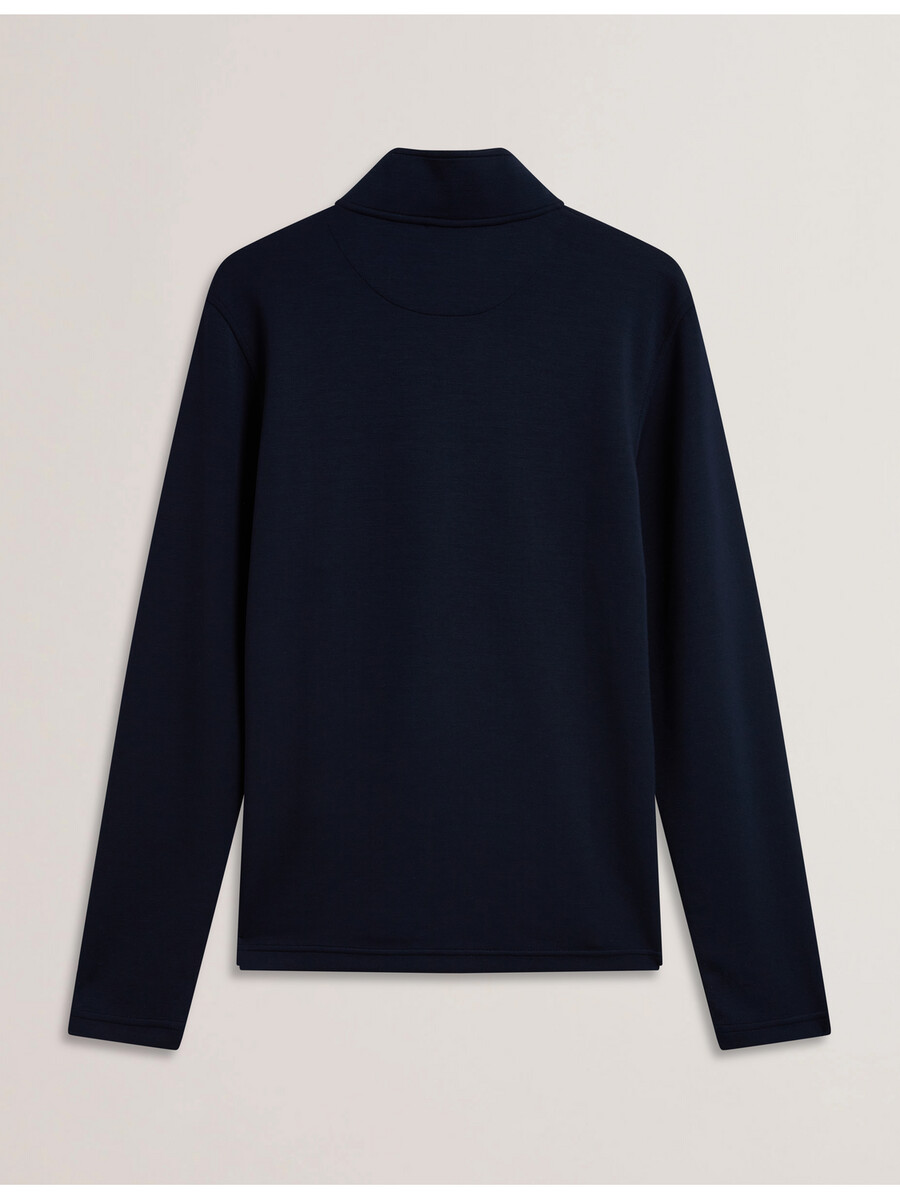 simonea - textured panel modal sweatshirt med halv dragkedja