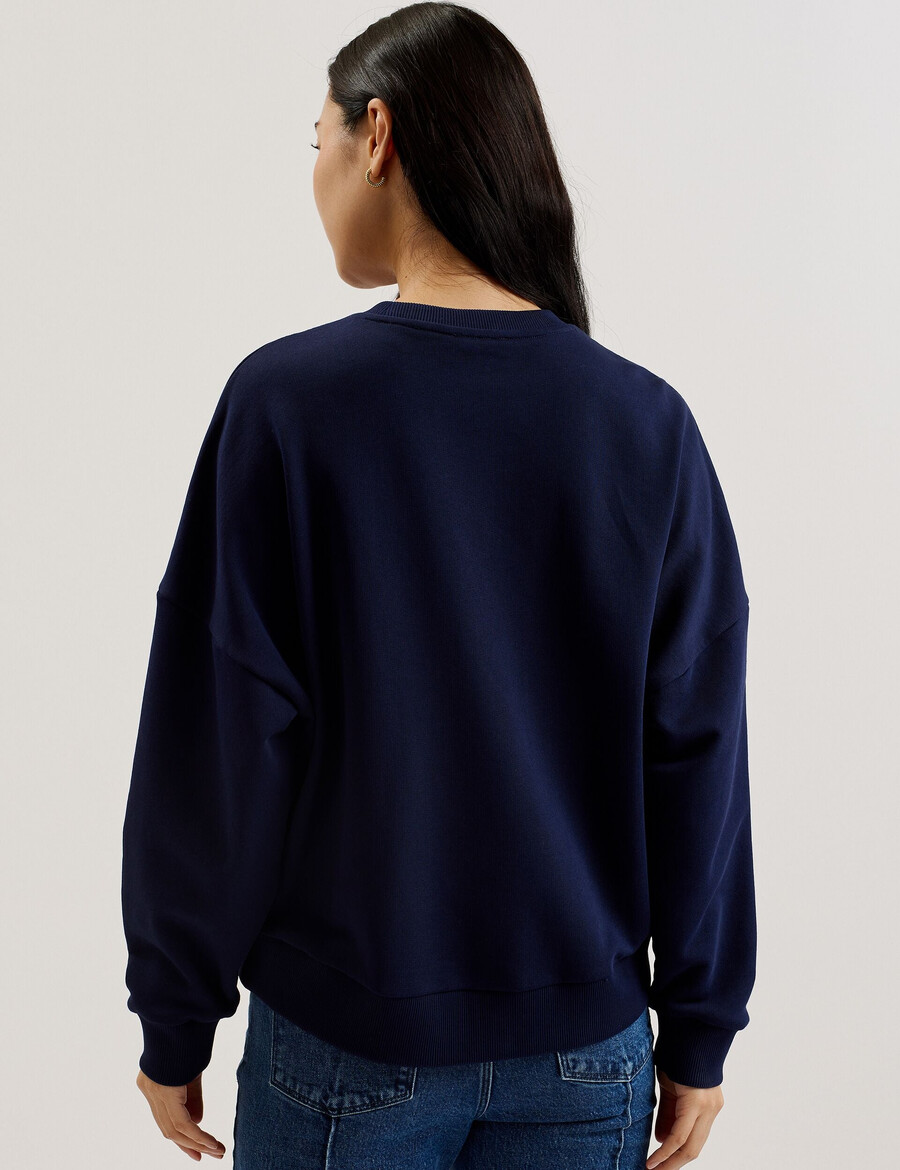 raynahh - texturerad blommig grafisk bomullströja