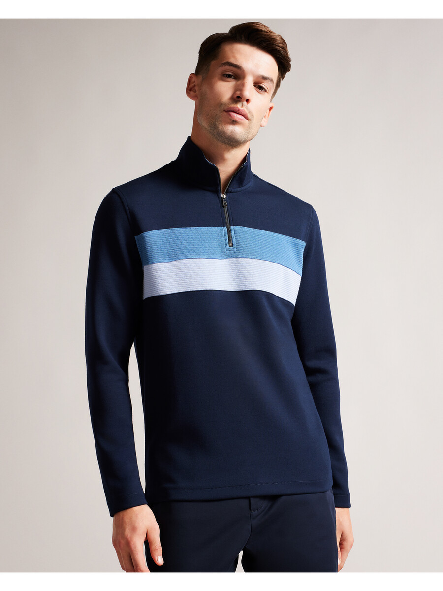 veller - långärmad regular fit half zip