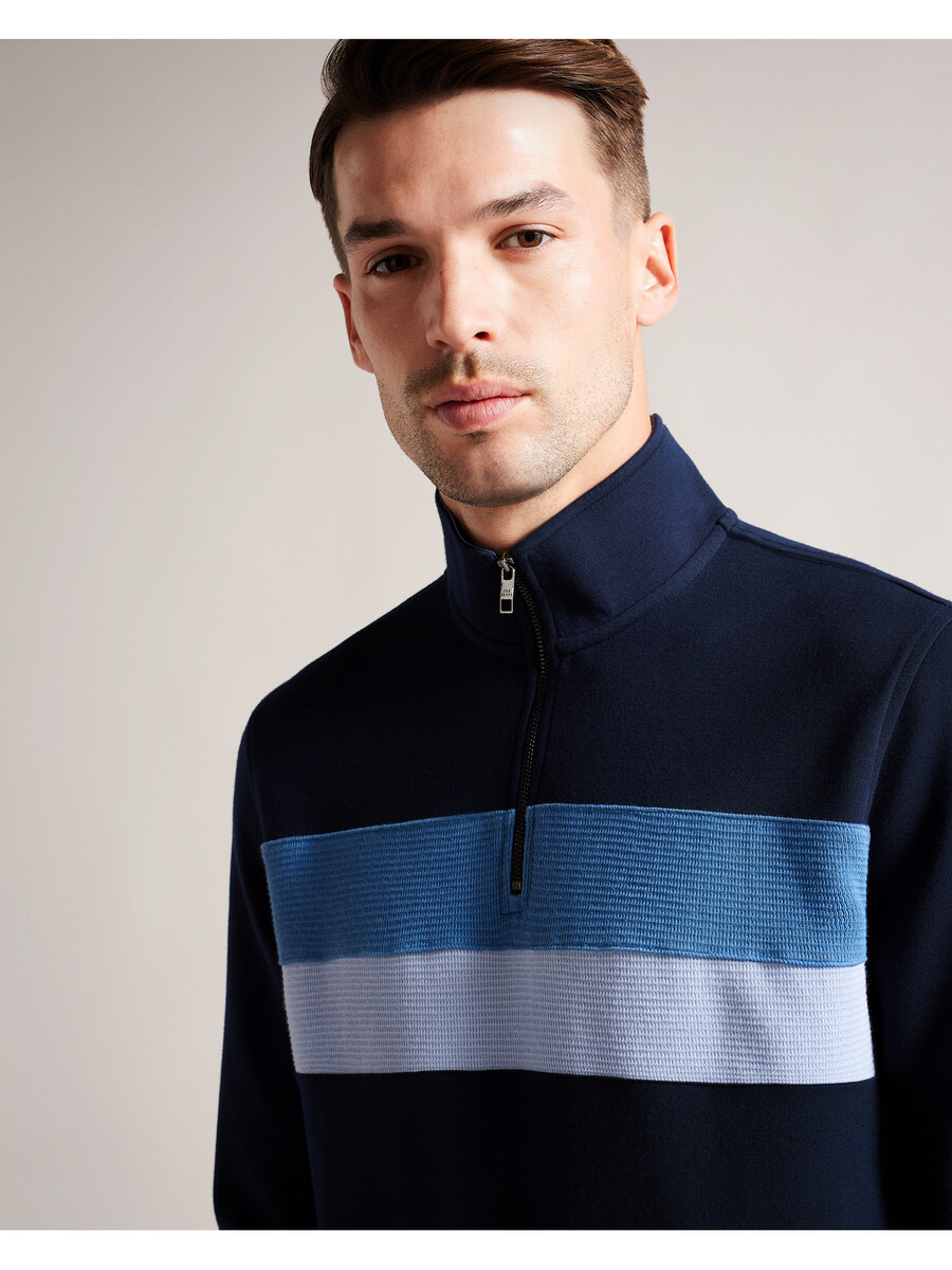 veller - långärmad regular fit half zip