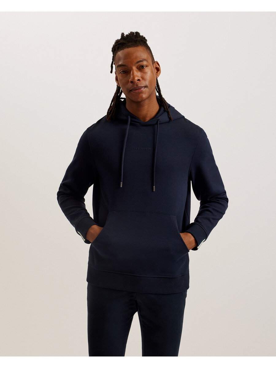 drotow - hoodie i bomullsblandning med logotyp