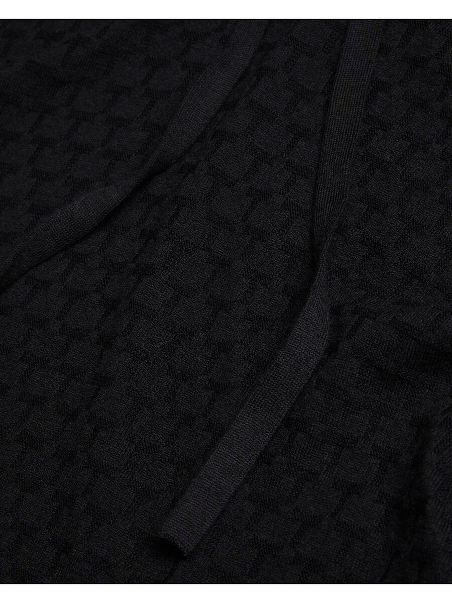 loular - t-stickad luvtröja i ullblandning med struktur