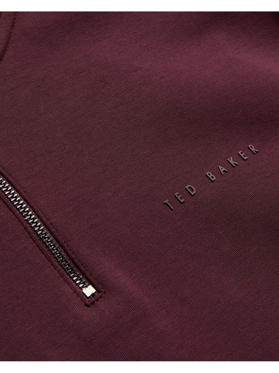 actos - branded tröja i bomullsblandning med halv blixtlås