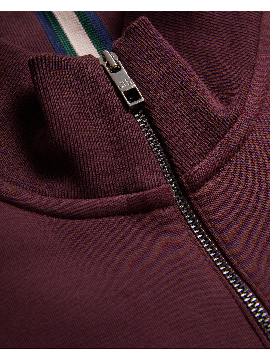 actos - branded tröja i bomullsblandning med halv blixtlås