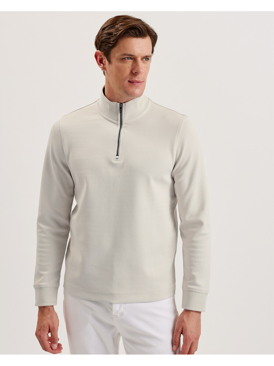 pryor - tröja med halv blixtlås