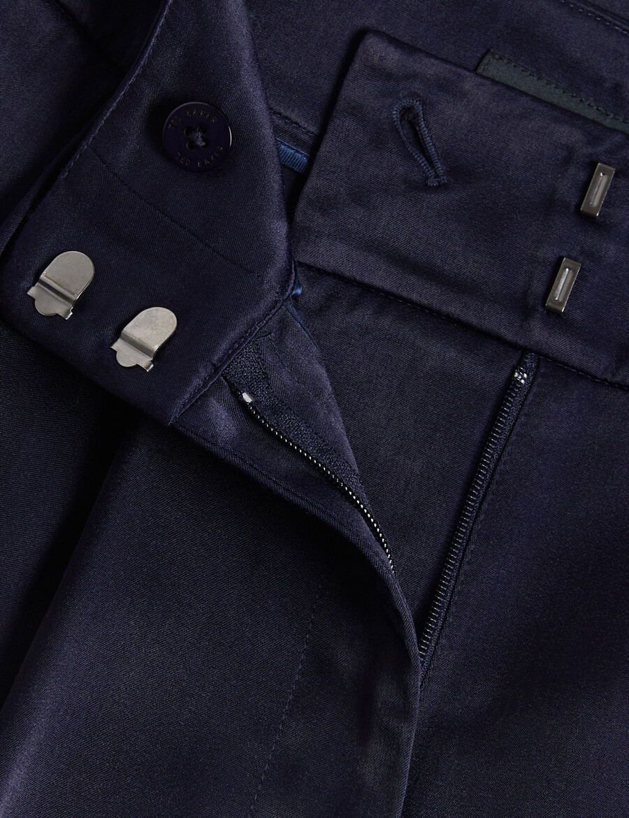 teerut - satin skräddarsydda byxor med bred flodlängd