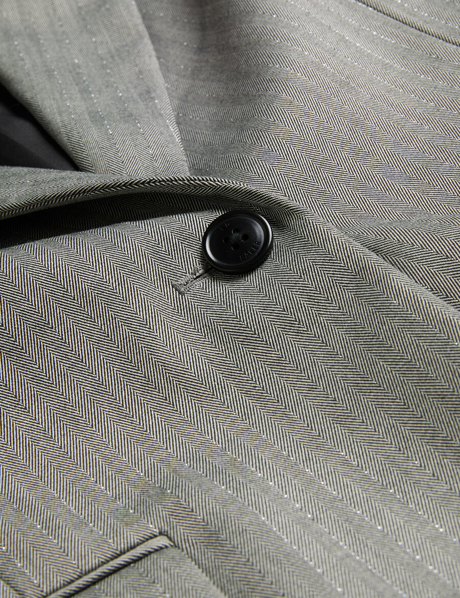 koa - oversized fiskbensblazer med enkelknäppt