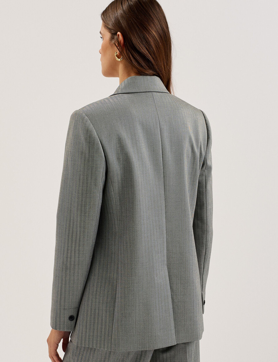 koa - oversized fiskbensblazer med enkelknäppt