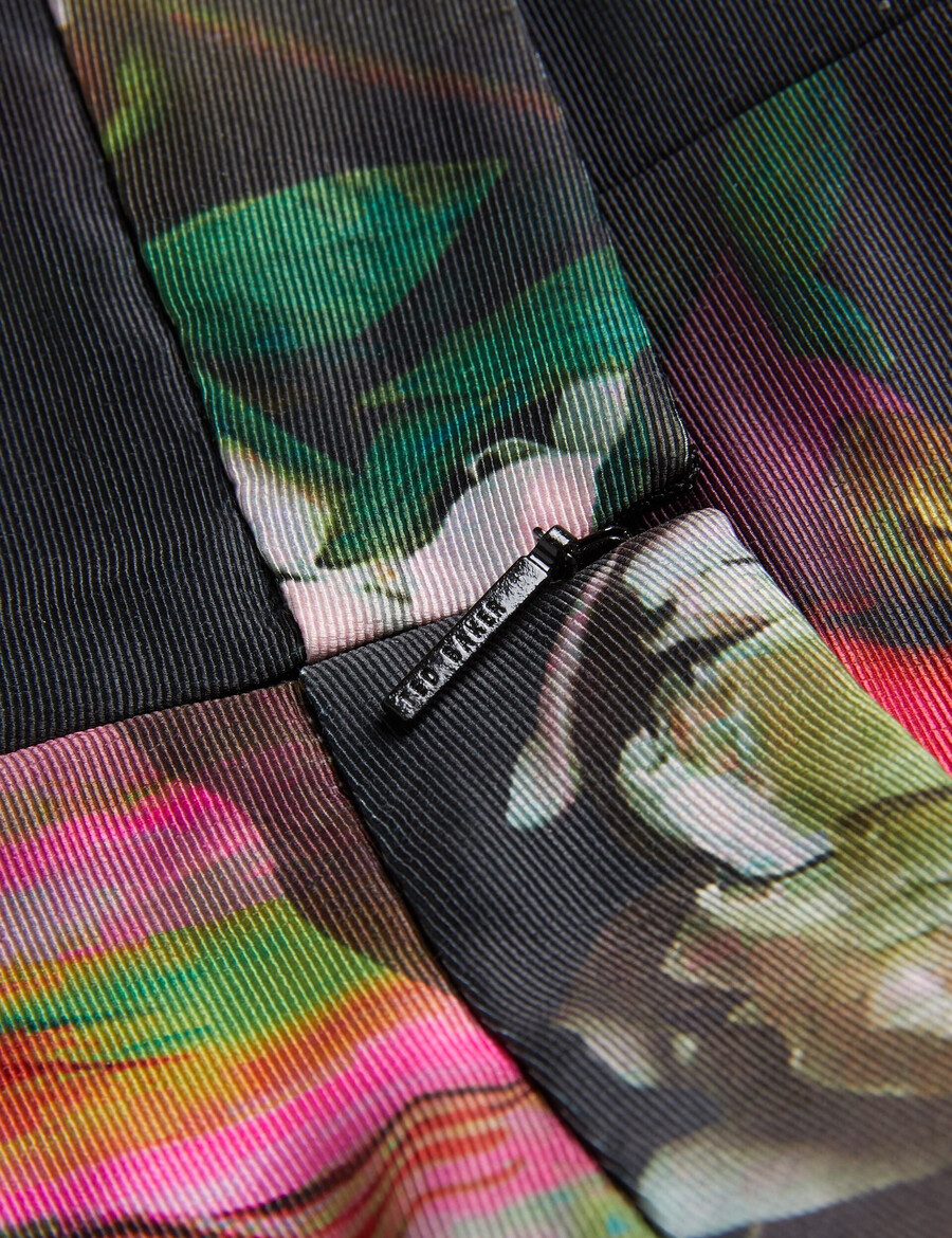 okunit - skräddarsydda byxor med blommönster med avsmalnande ben