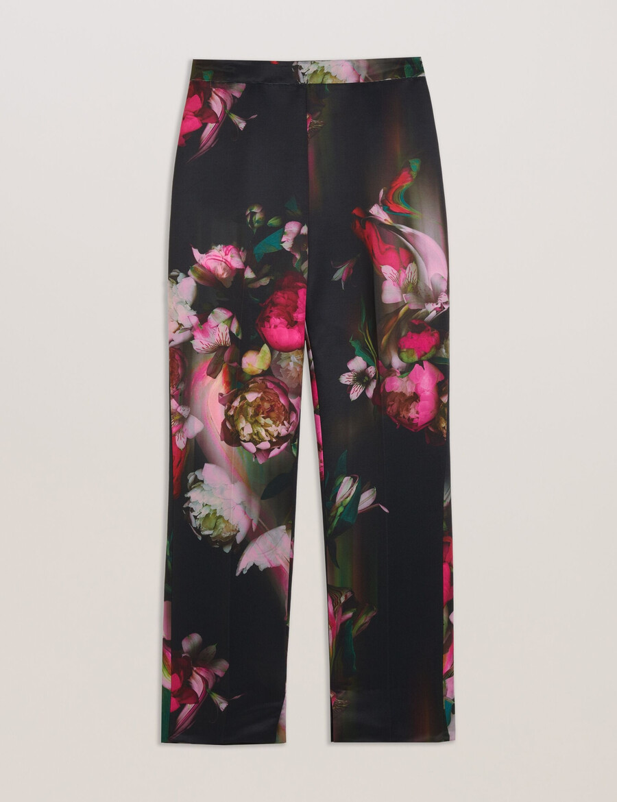 okunit - skräddarsydda byxor med blommönster med avsmalnande ben