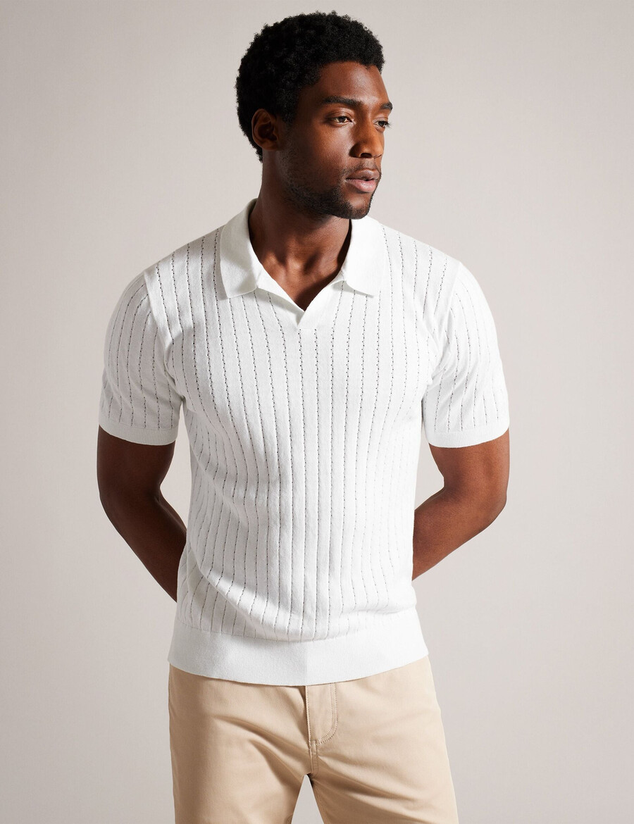 botanik - kortärmad regular open collar polo