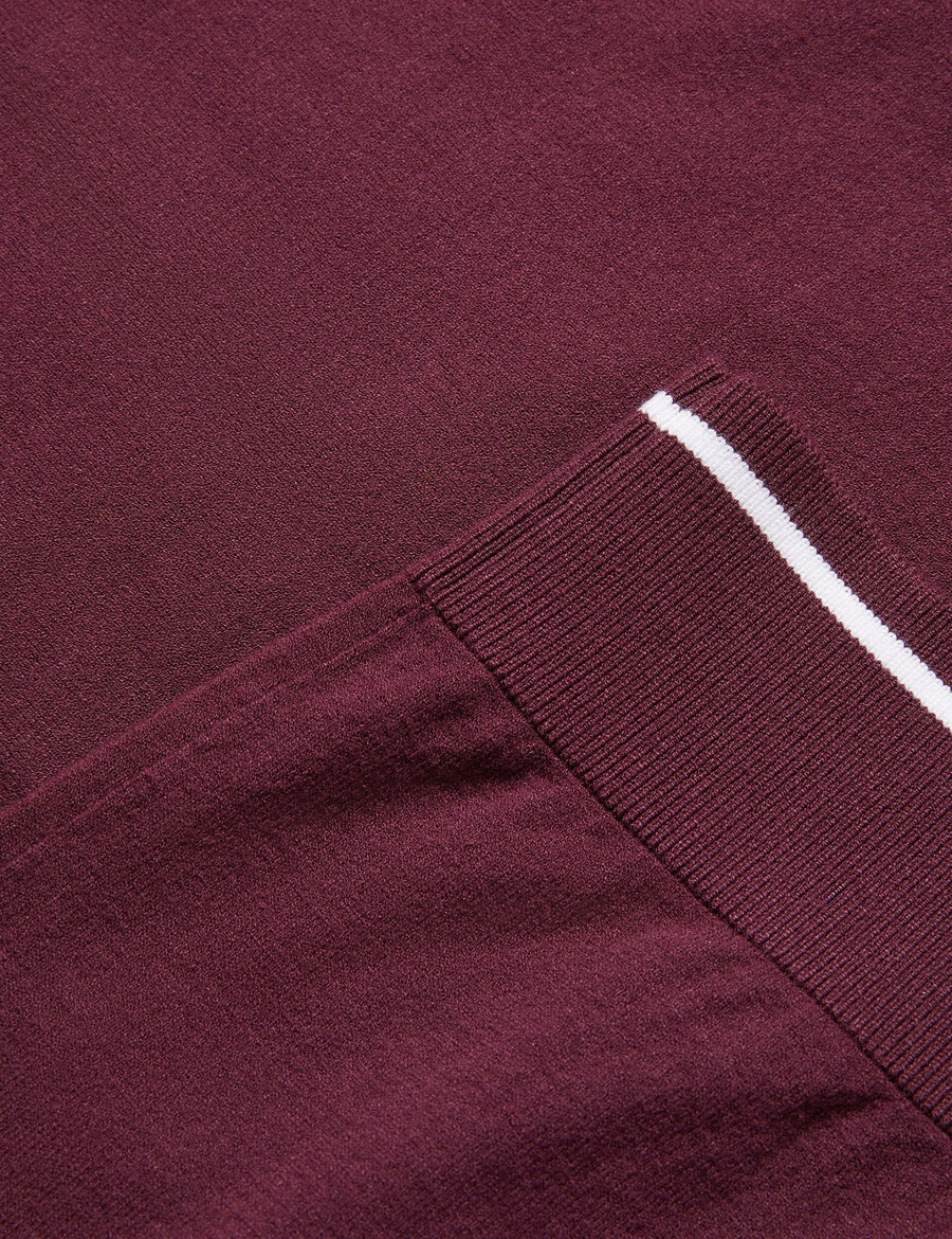 dunow - pointelle-detalj randig pikétröja