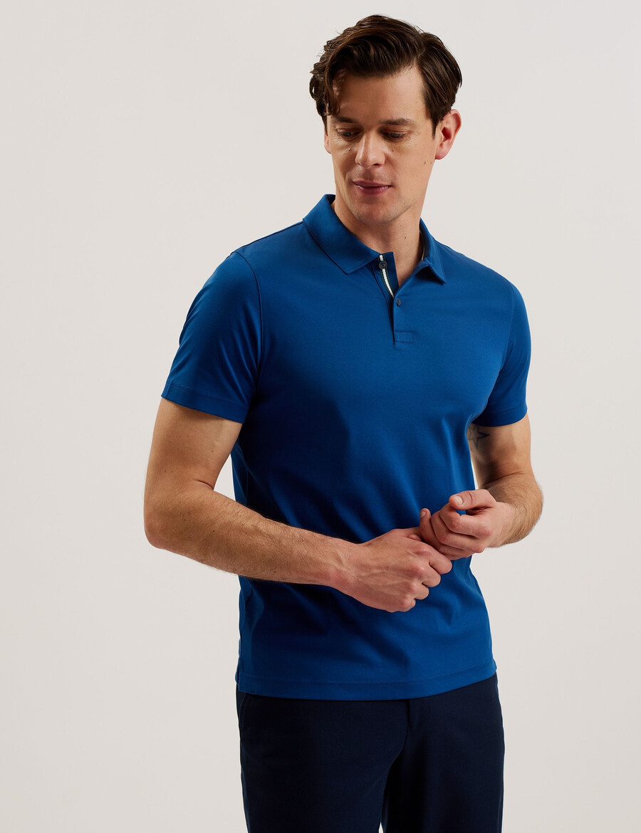 zeiter - slim fit pikétröja i ren bomull