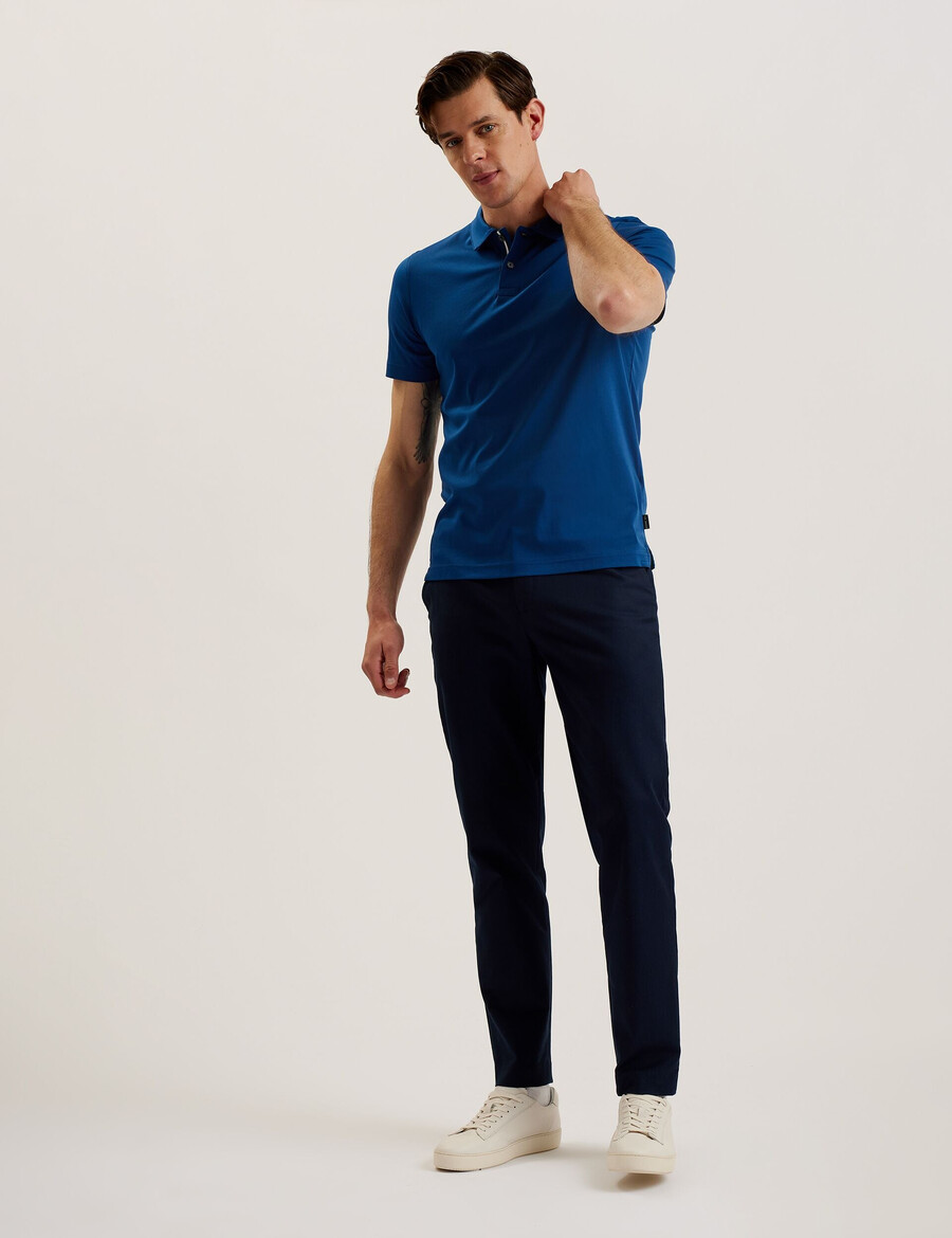 zeiter - slim fit pikétröja i ren bomull