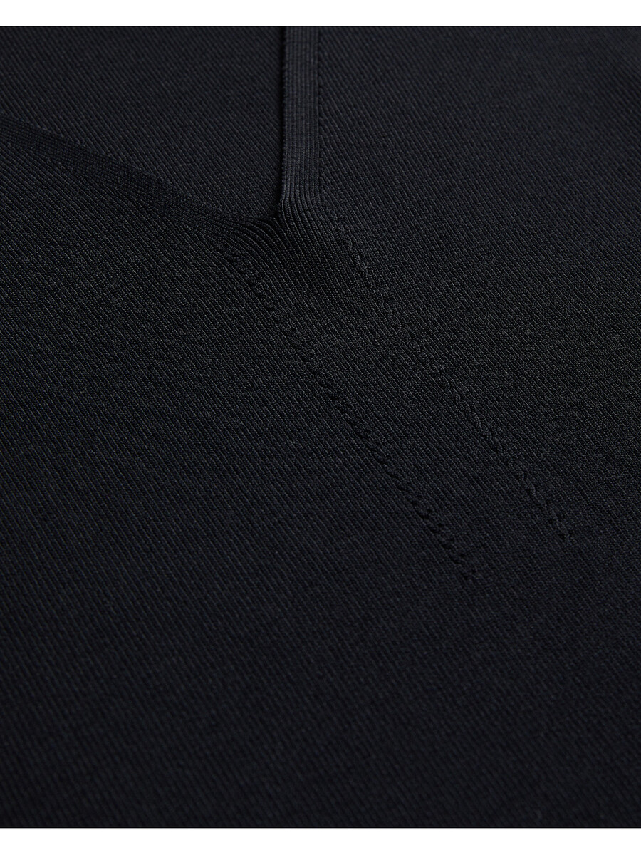 cileste - v-halsad långärmad stickad topp