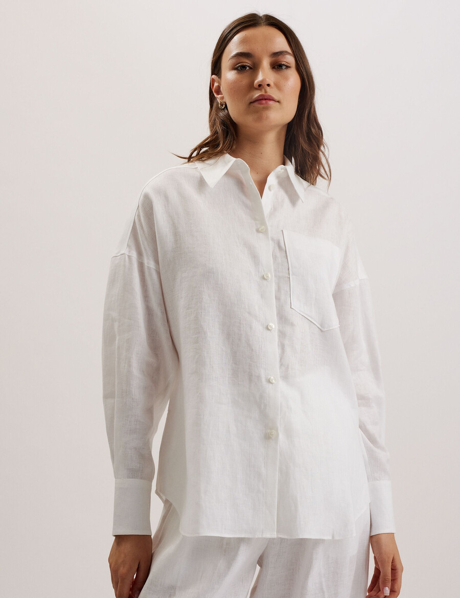 toloca - oversized linneskjorta