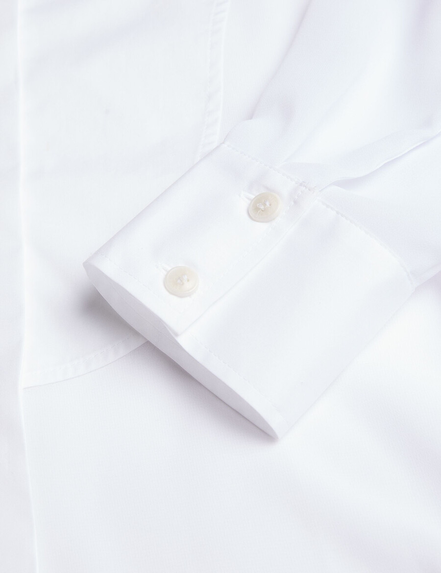 lechosa - bib front sheer long sleeve blus