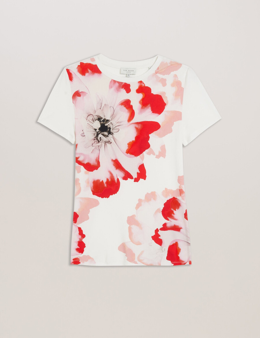 sindhaa - kortärmad t-shirt med blommönster